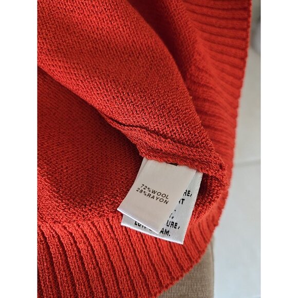 St John Sport Sweater Knit Twin Set Orange Wool/Rayon L NEW - Picture 7 of 10